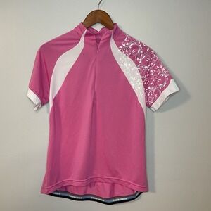 Novara‎ Cycling Jersey Womens M Reflective Short Sleeve 1/4 Zip Breathable